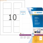 HERMA Disketten-Etiketten wei&szlig; 35 70x50,8mm Special A4 VE=250 St&uuml;ck