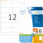 HERMA Etiketten wei&szlig; 96,5x42,3mm Premium A4 VE=120 St&uuml;ck