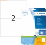 HERMA Etiketten wei&szlig; 210x148mm Premium A4 VE=20 St&uuml;ck