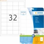 HERMA Etiketten wei&szlig; 48,3x33,8mm Premium A4 VE=320 St&uuml;ck