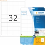 HERMA Etiketten wei&szlig; 48,3x33,8mm Premium A4 VE=800 St&uuml;ck