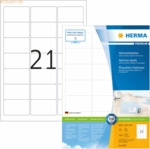 HERMA Etiketten wei&szlig; 63,5x38,1mm Premium A4 VE=2100 St&uuml;ck