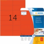 HERMA Etiketten rot 105x42,3mm Special A4 VE=280 St&uuml;ck