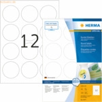 HERMA Etiketten wei&szlig; Movables/abl&ouml;sbar Durchmesser 60mm Special A4 VE=