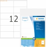 HERMA Etiketten wei&szlig; 105x48mm Premium A4 VE=6000 St&uuml;ck
