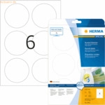 HERMA Etiketten wei&szlig; Movables/abl&ouml;sbar Durchmesser 8,5mm Special A4 VE