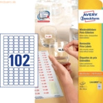 Avery Zweckform Preis-Etiketten 26x16 mm Preisetikett 25 Blatt/2550 Et