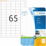 HERMA Etiketten wei&szlig; 38,1x21,2mm Premium A4 VE=1625 St&uuml;ck