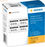 HERMA Anlagenummern selbstklebend 2-fach Aufdruck schwarz VE=2x1000 St