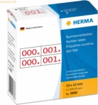 HERMA Nummernetiketten doppelt selbstklebend Aufdruck rot VE=1000 Numm