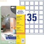 Avery Zweckform QR-Etiketten 35x35mm VE=875 St&uuml;ck wei&szlig; blickdicht