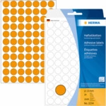 HERMA Vielzweck-Etiketten 13mm leuchtorange VE=1848 St&uuml;ck