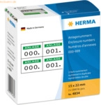 HERMA Anlagenummern selbstklebend 2-fach Aufdruck gr&uuml;n VE=2x1000 St&uuml;ck