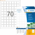 Herma Etiketten wei&szlig; quadratisch 24x24mm Movables abl&ouml;sbar Special VE=