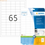 HERMA Etiketten wei&szlig; 38,1x21,2mm Premium A4 VE=1625 St&uuml;ck