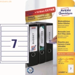 Avery Zweckform Ordner-Etiketten abl&ouml;sbar 192x38 mm VE=210 St&uuml;ck wei&szlig;