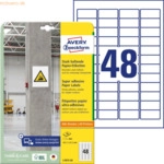 Avery Zweckform Papier-Etiketten stark haftend 45,7x21,2mm VE=20 Bogen