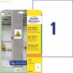 Avery Zweckform Papier-Etiketten stark haftend 210x297mm VE=20 Bogen/2