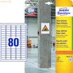 Avery Zweckform Papier-Etiketten stark haftend 35,6x16,9mm VE=20 Bogen