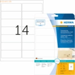 HERMA Adressetiketten Folie transparent 99,1x38,1mm Special A4 LaserCo