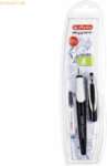 Herlitz F&uuml;llhalter my.pen L-Feder schwarz/wei&szlig;