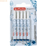 8 x Herlitz Universal-Tintenpatronen blau VE=5 St&uuml;ck