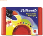Pelikan Wachsmalstifte rund (ohne Schiebeh&uuml;lse) wasserfest 8 Farben