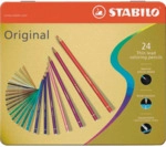 5 x Stabilo D&uuml;nnkernfarbstifte Original 24er Metalletui