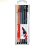 Stabilo Fasermaler pen 68 Etui mit 6 Farben