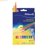 Pelikan Buntstifte dick dreieckig 12 Farben sortiert