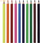 6 x Herlitz Buntstifte Jumbo sechseckig Lindholz farbig lackiert VE= 1