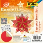 Folia Bascetta Stern - rot/gold &Oslash; 20 cm.
