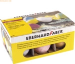 12 x Eberhard Faber Stra&szlig;enmalkreide Set 6 Farben Eierform