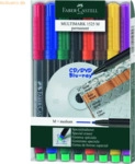 Faber Castell CD-Marker Multimark wasserfest ca. 1 mm 8 Farben Etui
