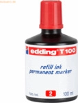 Edding Nachf&uuml;lltinte edding T 100 f&uuml;r edding Permanentmarker 100ml rot