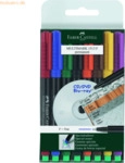 Faber Castell CD-Marker Multimark wasserfest ca. 0,6 mm 8 Farben Etui