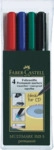 Faber Castell Folienschreiber permanent S VE=4 St&uuml;ck 4 Farben