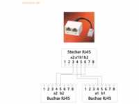 Metz Connect Adapter UAE WE8(4) auf 2 x RJ45 - IEC-Norm a/b