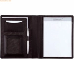 Alassio Schreibmappe Bormio A5 Leder schwarz