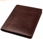 Alassio Schreibmappe Monaco A5 Leder dunkelbraun