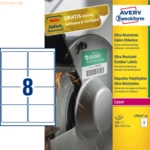 Avery Zweckform Etiketten ultraresistent 99,1 x 67,7mm wei&szlig; VE=320 St&uuml;