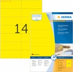 Herma Etiketten 105x42,3 mm gelb Papier matt VE= 1400 St&uuml;ck