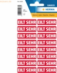 HERMA Textetikett Kleinpackung Eilt sehr 12x40 mm rot VE=320 St&uuml;ck
