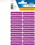5 x HERMA Textetikett Kleinpackung Vertraulich 12x40 mm lila VE=320 St