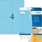 Herma Etiketten 105x148 mm blau abl&ouml;sbar Papier matt VE= 80 St&uuml;ck