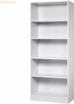 mcbuero.de Regal 5 Ordnerh&ouml;hen BxTxH 800x400x2004mm Wei&szlig;
