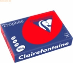 4 x Clairefontaine Kopierpapier Trophee A4 160g/qm VE=250 Blatt korall