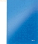 6 x Leitz Notizbuch Wow A4 80 Blatt 90g/qm liniert blau metallic