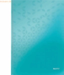 6 x Leitz Notizbuch Wow A4 80 Blatt 90g/qm kariert eisblau