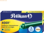 10 x Pelikan Tintenpatrone 4001 GTP/5 dunkelgr&uuml;n Etui mit 5 Patronen